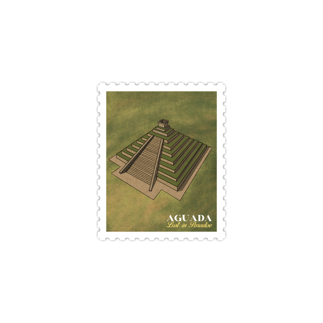 Puerto Rico, Puro Paradise, stickers, stamps, stamp book, book, cities, towns, collectibles, Aguada, stamp, sticker