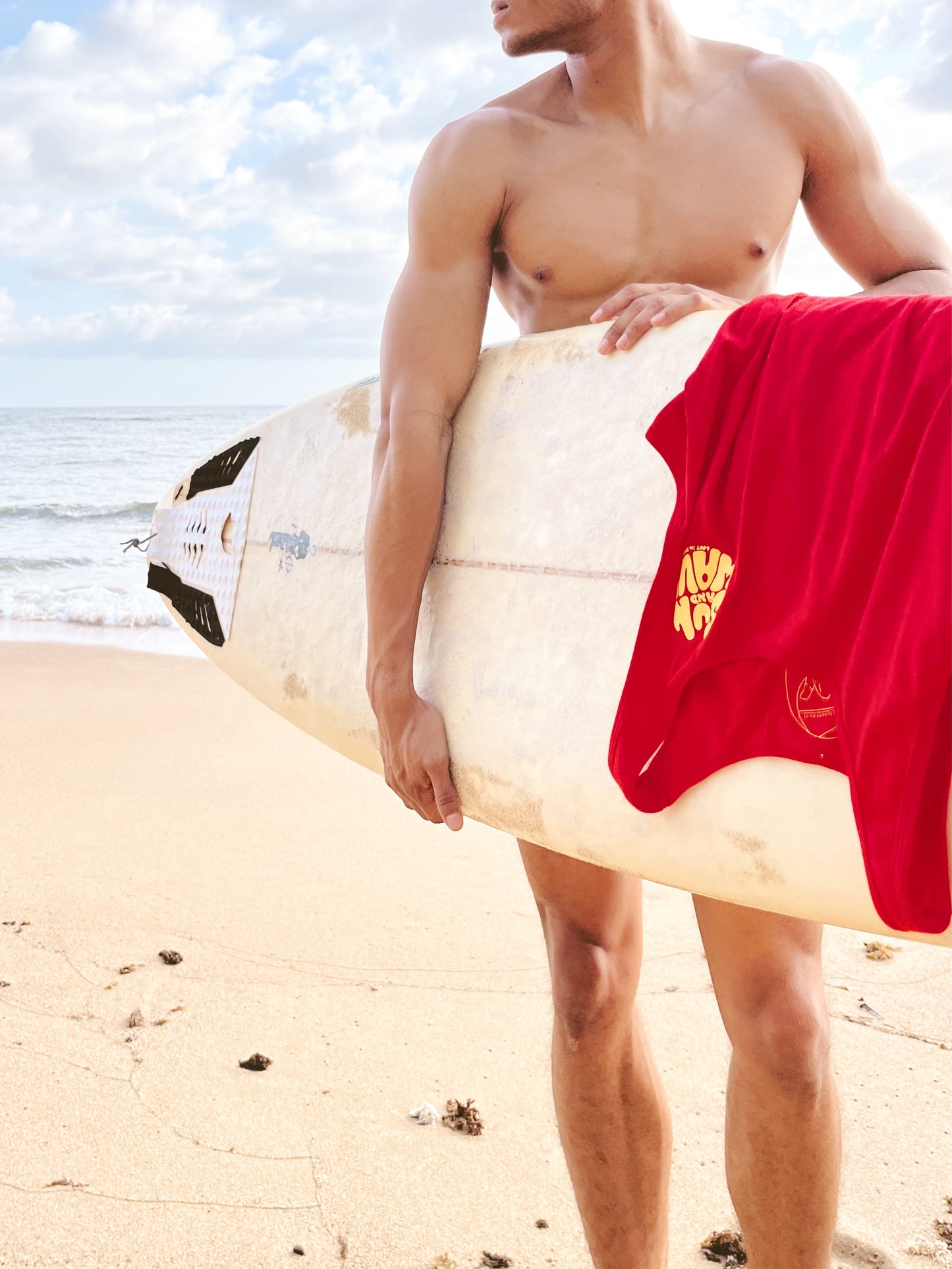 Sun and Wave, Mens, red, yellow, Tank Top, Puro Paradise, Puerto Rico, camiseta, clothing