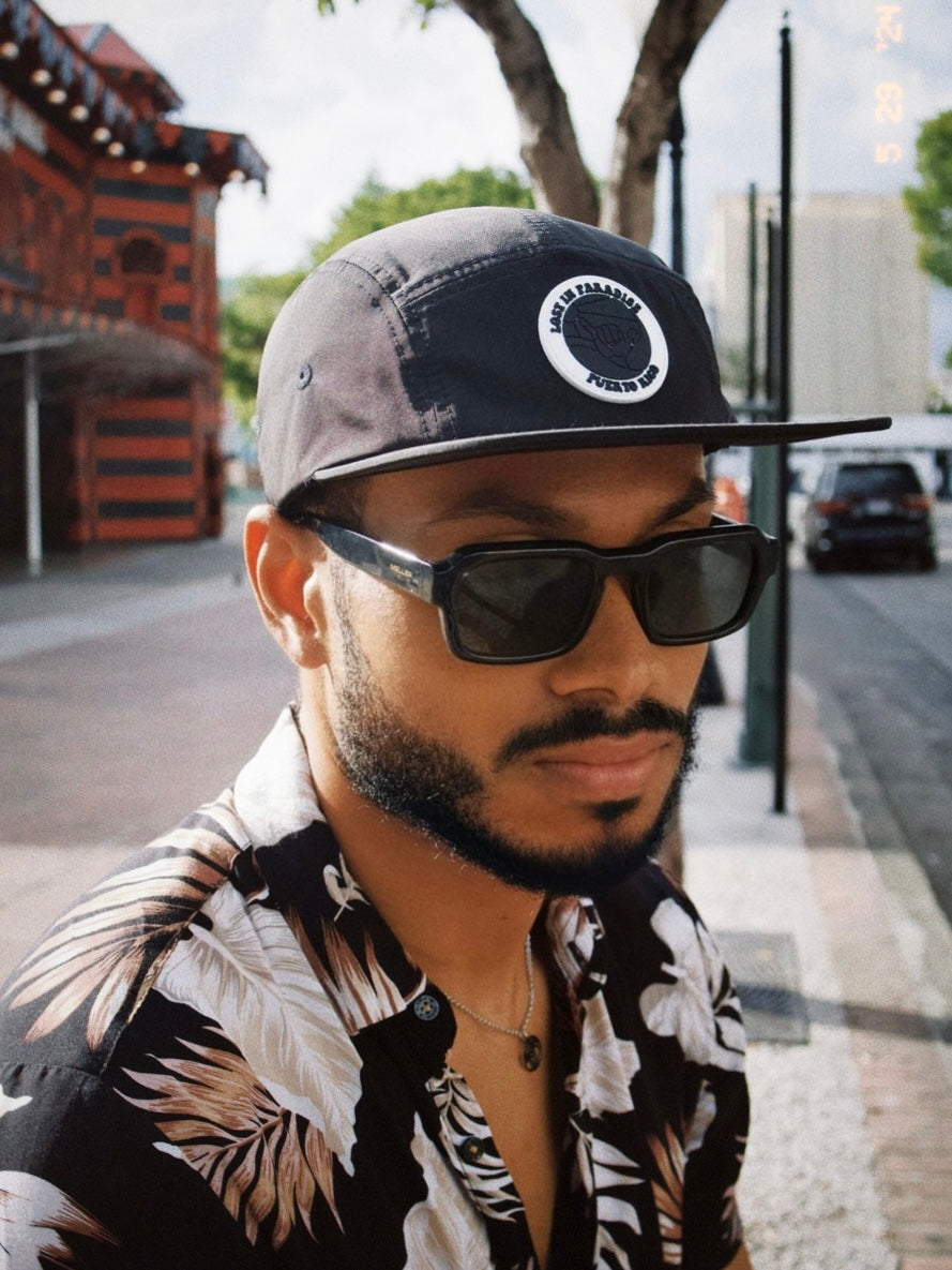 Puro Paradise, Puerto Rico, dry cap, clothing, water resistant, black, hat, cap, 5-panel