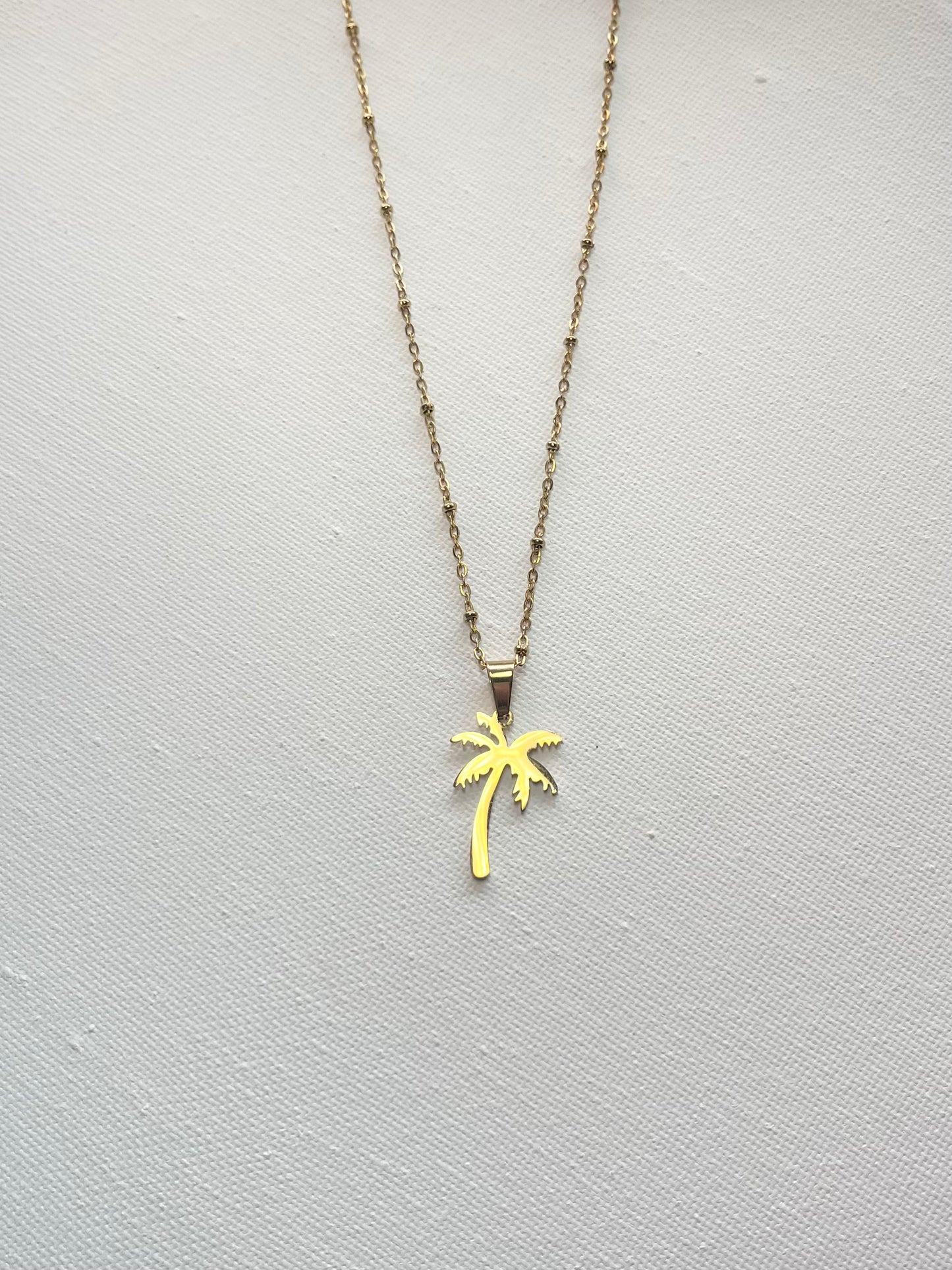 Gold Palm Tree Necklace