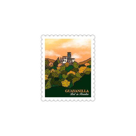 Puerto Rico, Puro Paradise, stickers, stamps, stamp book, book, cities, towns, collectibles, Guayanilla, stamp, sticker