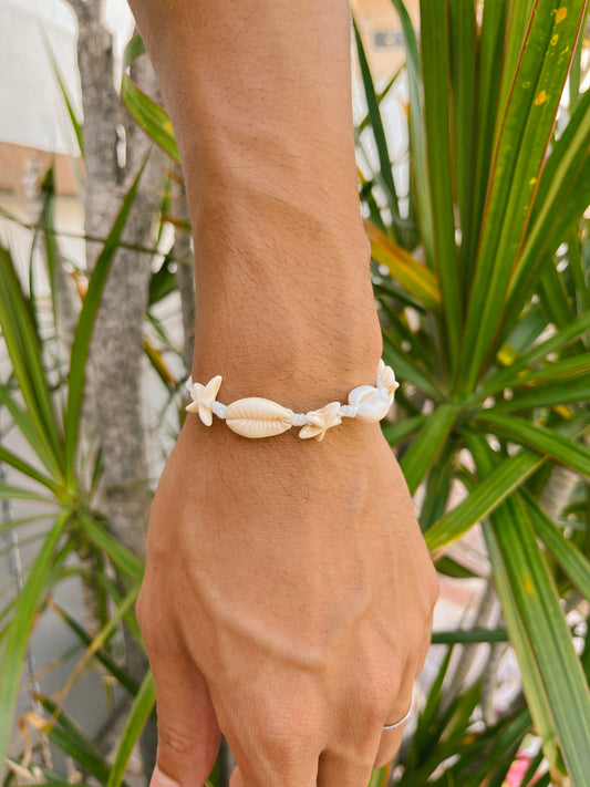 Puerto Rico, Puro Paradise, Bracelet, unisex, men’s, woman’s, beads, star, sea charms, star fish, shell, adjustable