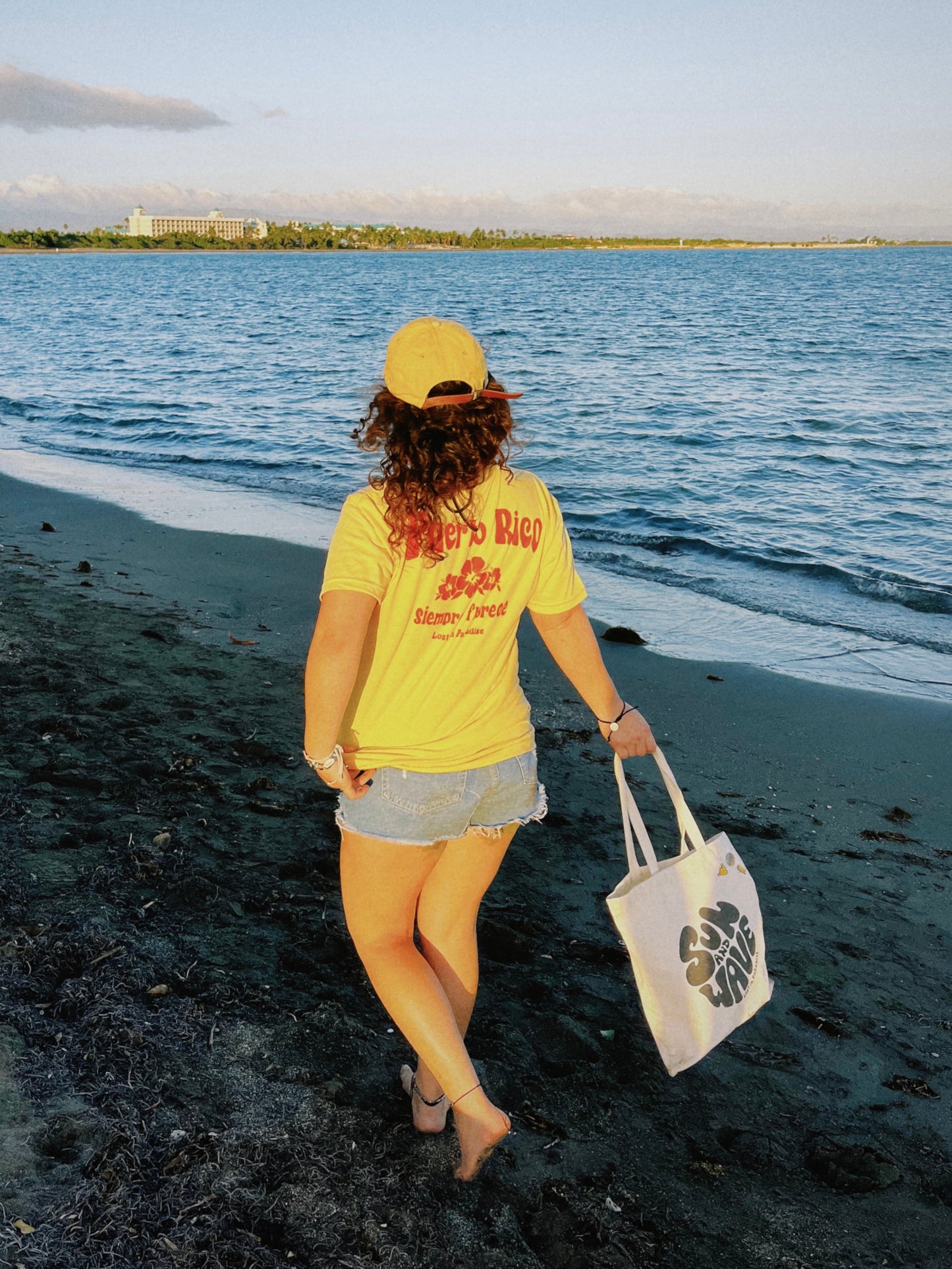 Puerto Rico, Puro Paradise, tote bags, bags, bag, totes, tote, Sun and Wave, canvas bag, flor de maga, sun, wave