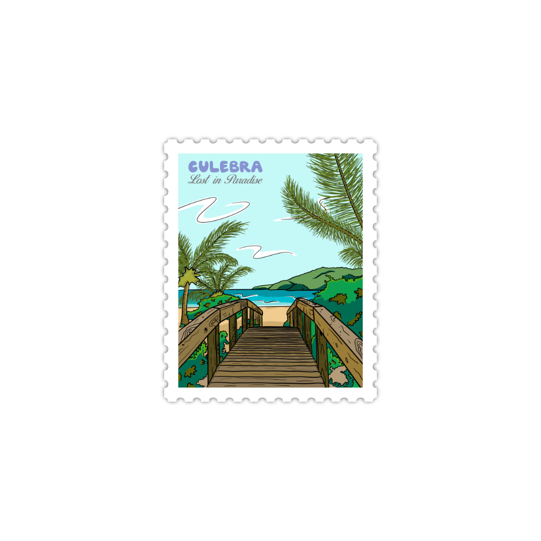 Puerto Rico, Puro Paradise, stickers, stamps, stamp book, book, cities, towns, collectibles, Culebra, stamp, sticker
