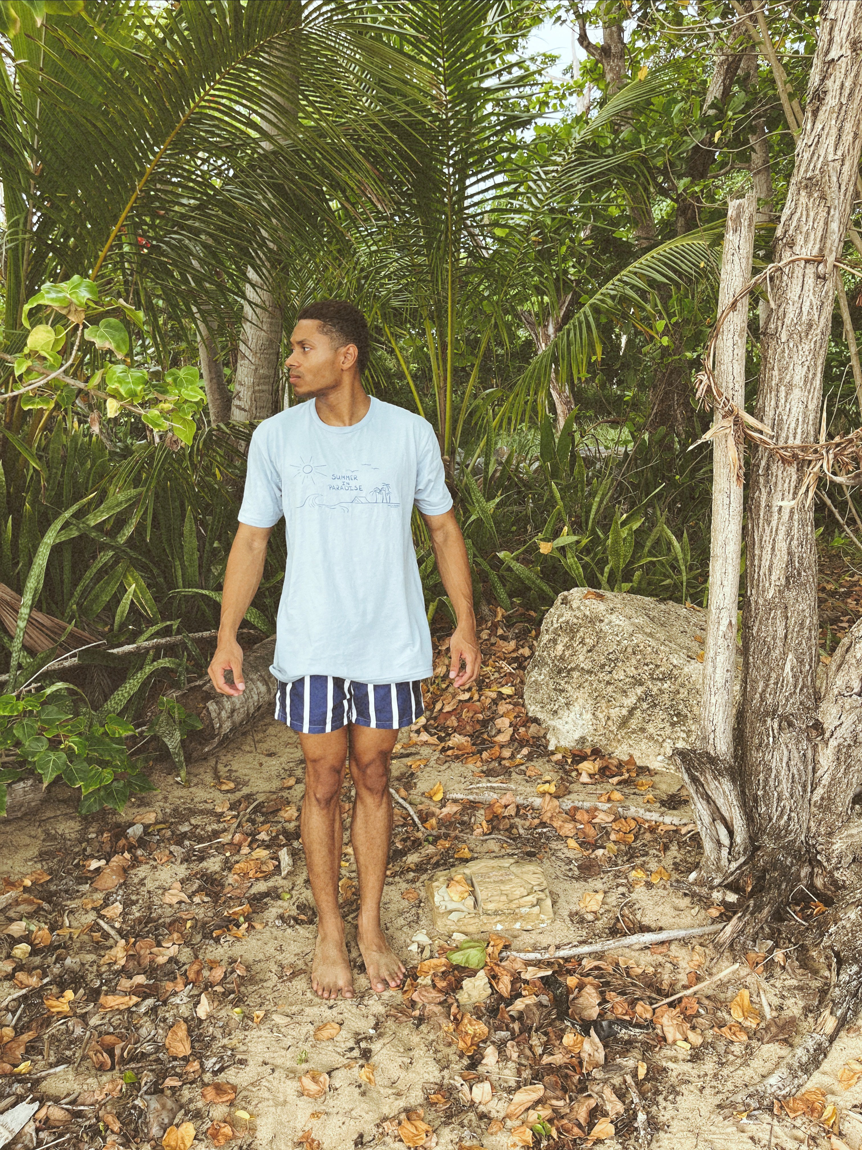 Summer in Paradise Tee, Puro Paradise, Puerto Rico, camiseta, t-shirt, clothing, unisex, blue, art