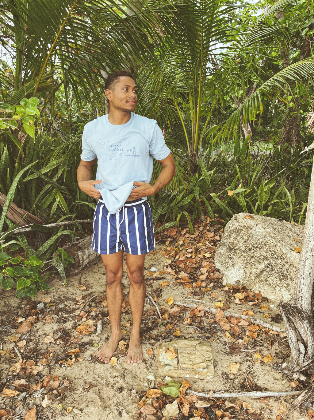 Summer in Paradise Tee, Puro Paradise, Puerto Rico, camiseta, t-shirt, clothing, unisex, blue, art