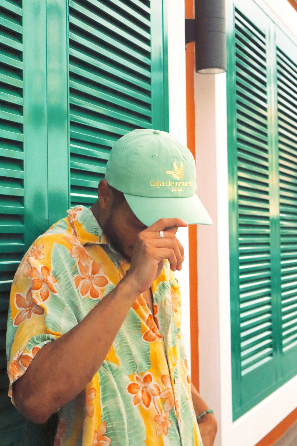 Caja de Muerto Green Dad Hat