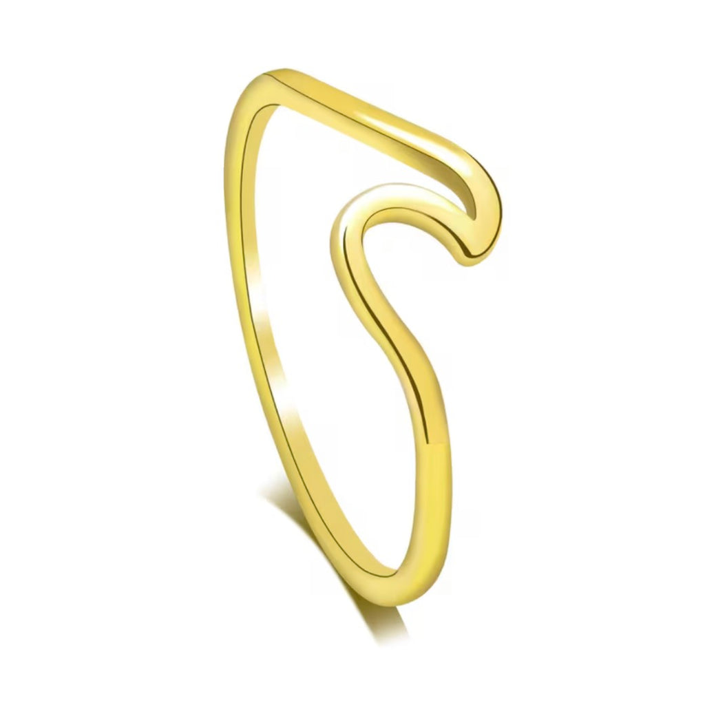 One Wave Gold Ring