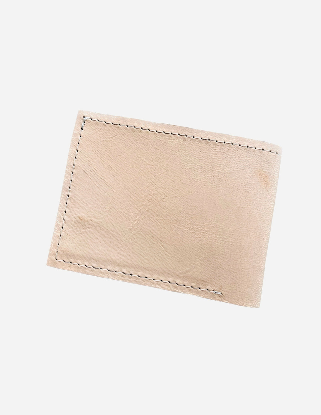 Hand made men’s beige leather wallet with Puro Paradise logo