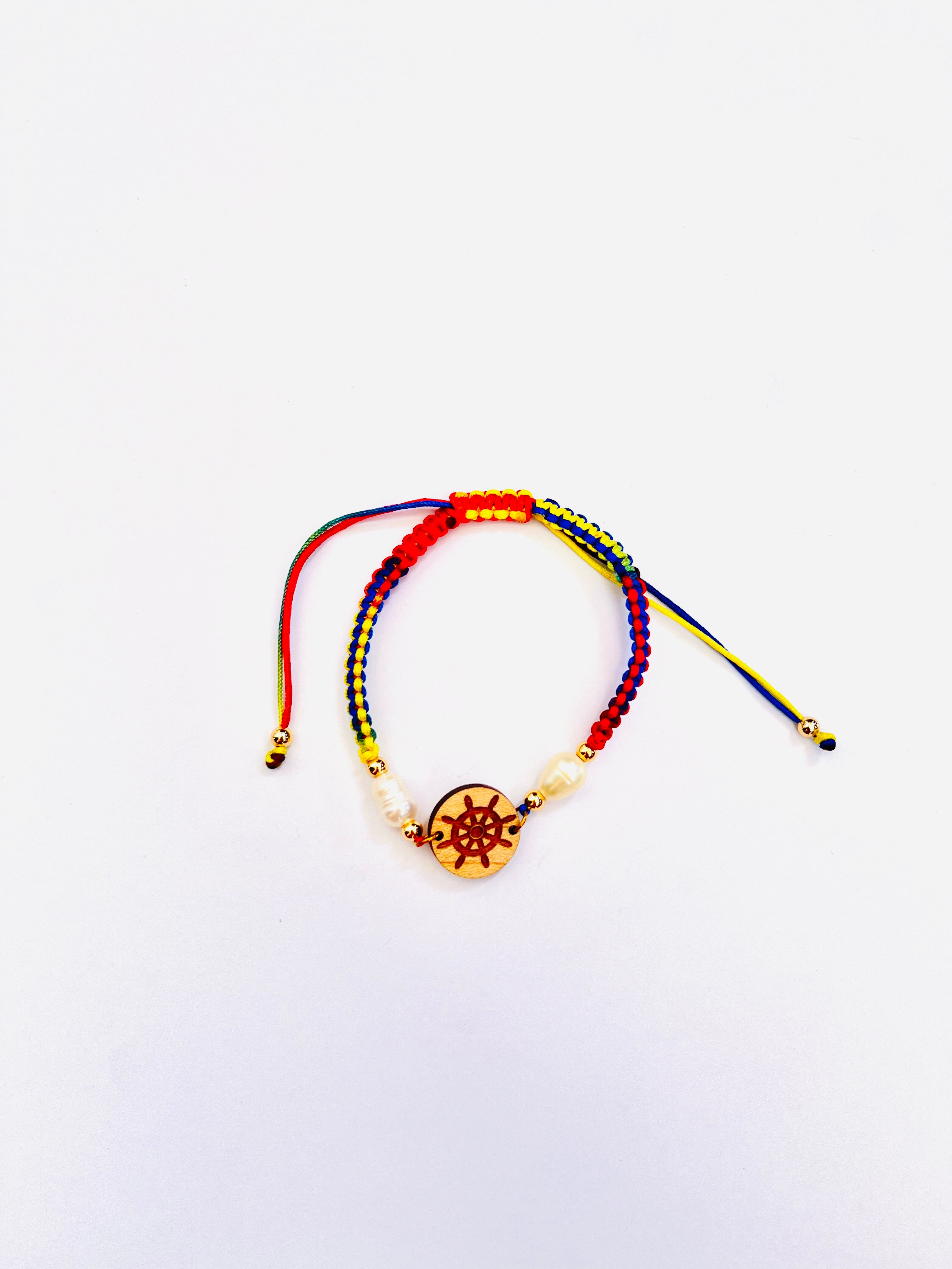 Puerto Rico, Puro Paradise, Bracelet, unisex, men’s, woman’s, sea charms, shell, adjustable, wood, pearl