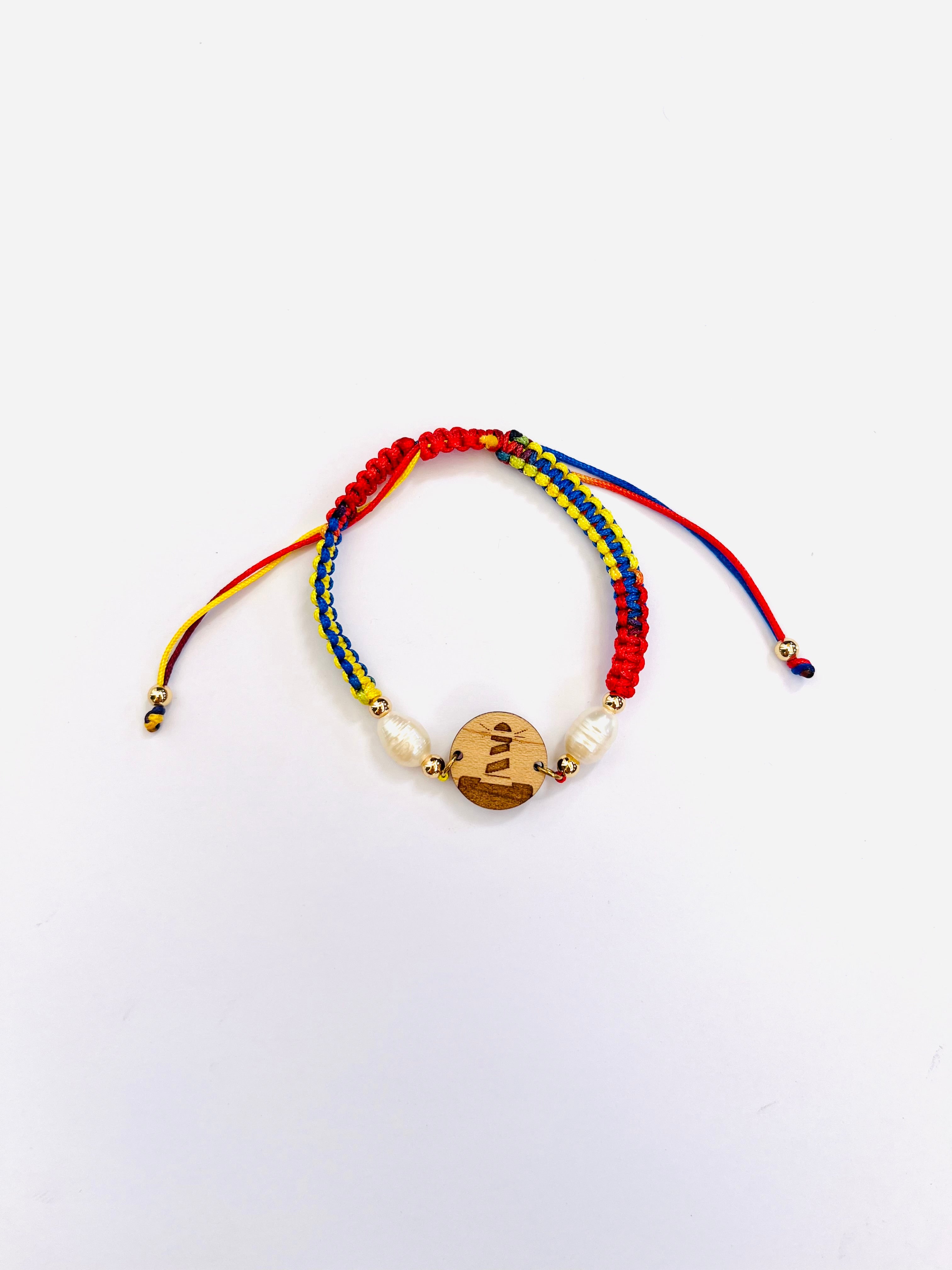 Puerto Rico, Puro Paradise, Bracelet, unisex, men’s, woman’s, sea charms, shell, adjustable, wood, pearl