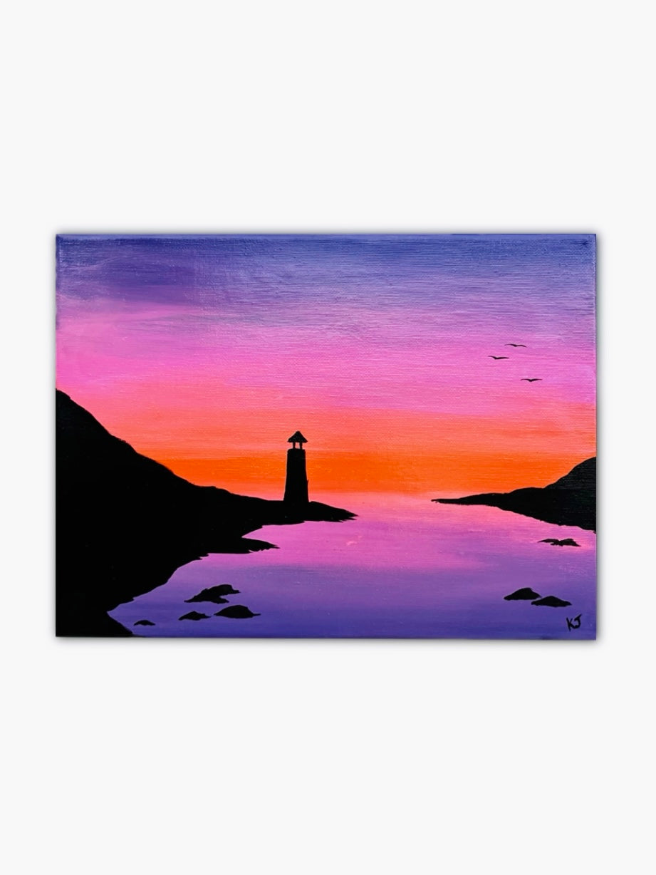 Violet Sunset Painting