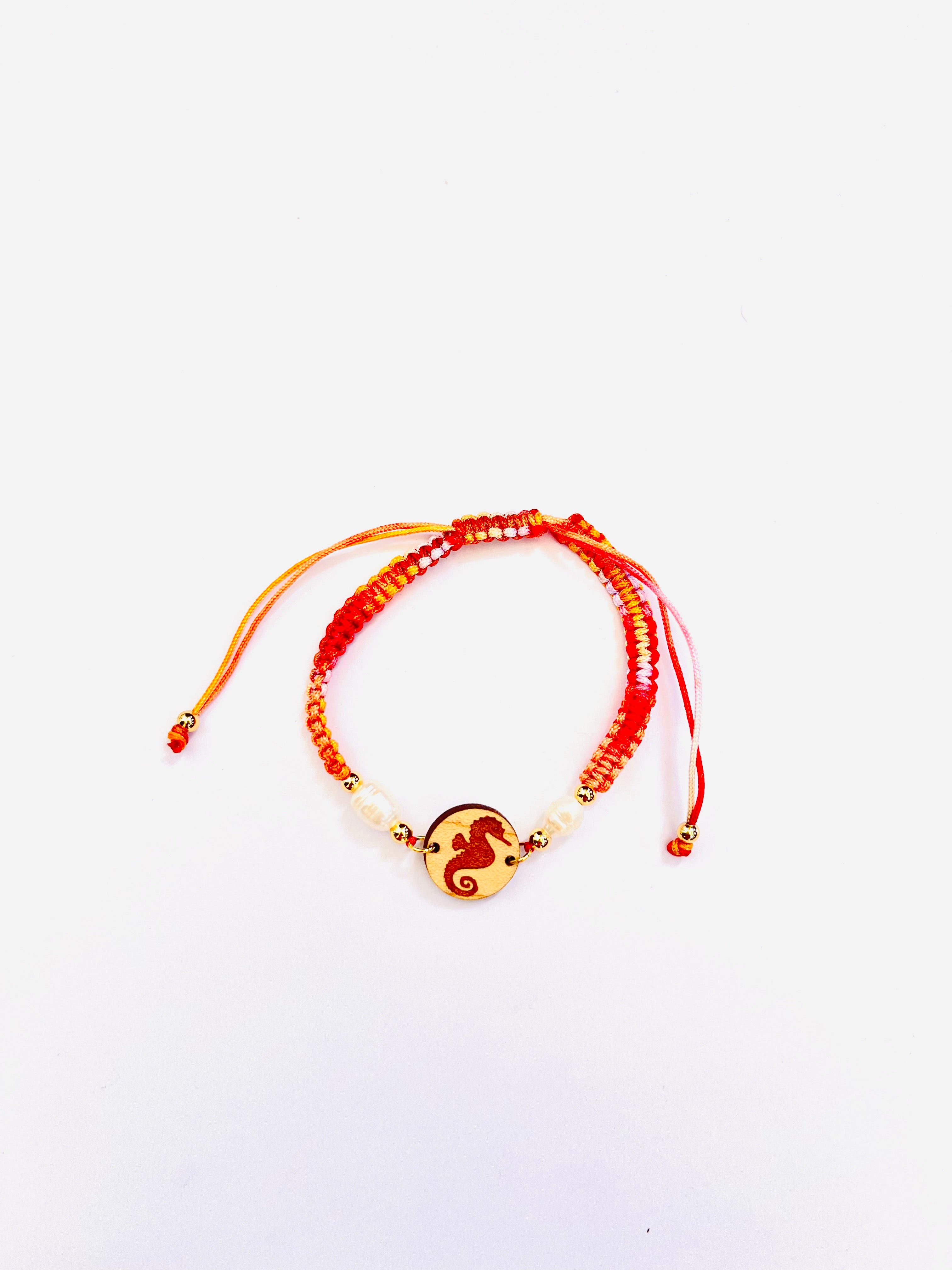 Puerto Rico, Puro Paradise, Bracelet, unisex, men’s, woman’s, sea charms, shell, adjustable, wood, pearl