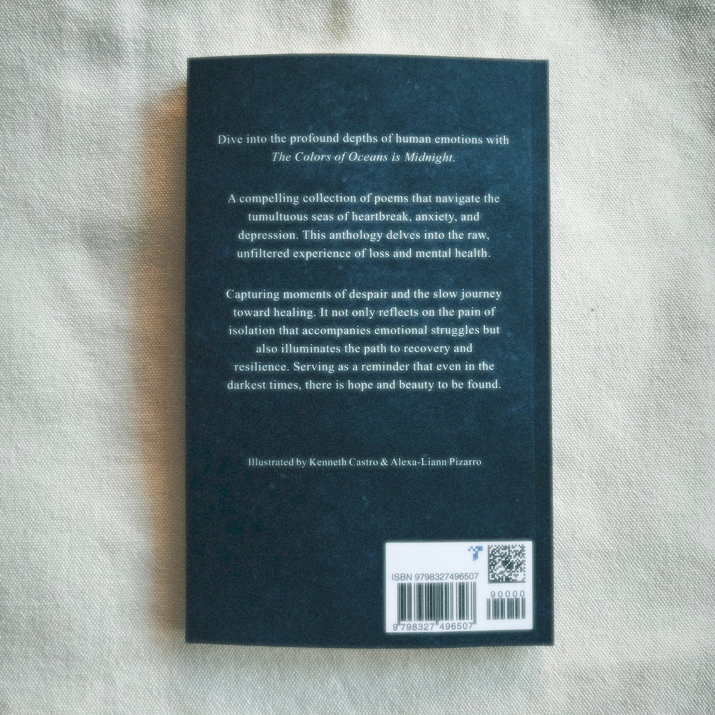 The Colors of Oceans is Midnight - a Collection of Poems by Kenneth Castro - Paperback Book