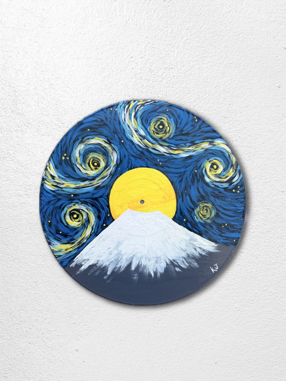 Starry Mount Fuji Painting