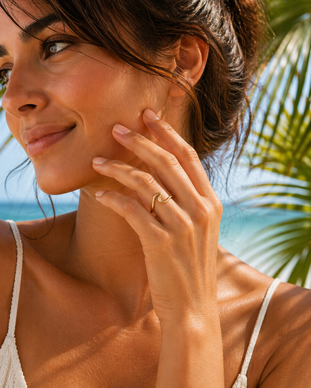 One Wave Gold Ring