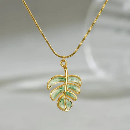 Monstera Necklace