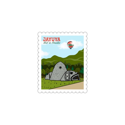 Puerto Rico, Puro Paradise, stickers, stamps, stamp book, book, cities, towns, collectibles, Jayuya, stamp, sticker