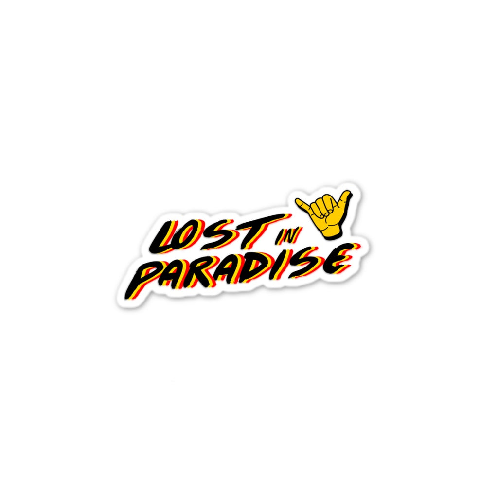 Puerto Rico, sticker, lost in paradise, puro paradise, premium, waterproof, weatherproof, Shaka hand, Shaka, hang loose