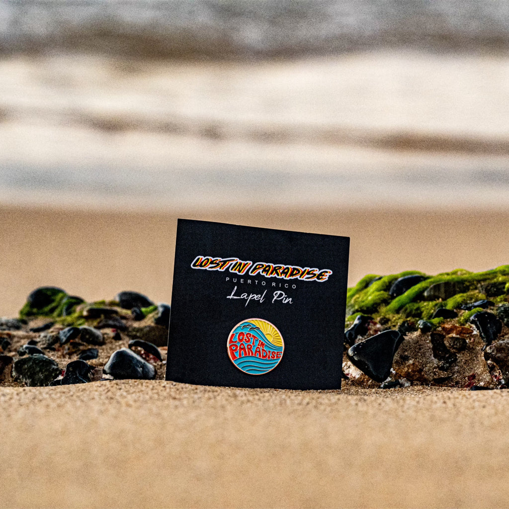 Puerto Rico, Lost In Paradise, Puro Paradise, lapel pin, metal pin, pin