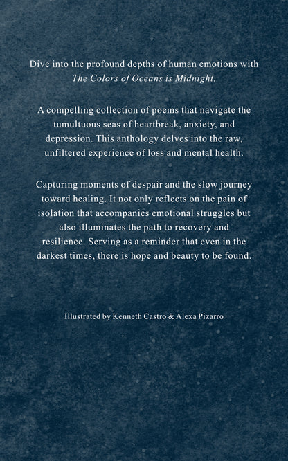 The Colors of Oceans is Midnight - a Collection of Poems by Kenneth Castro - Paperback Book