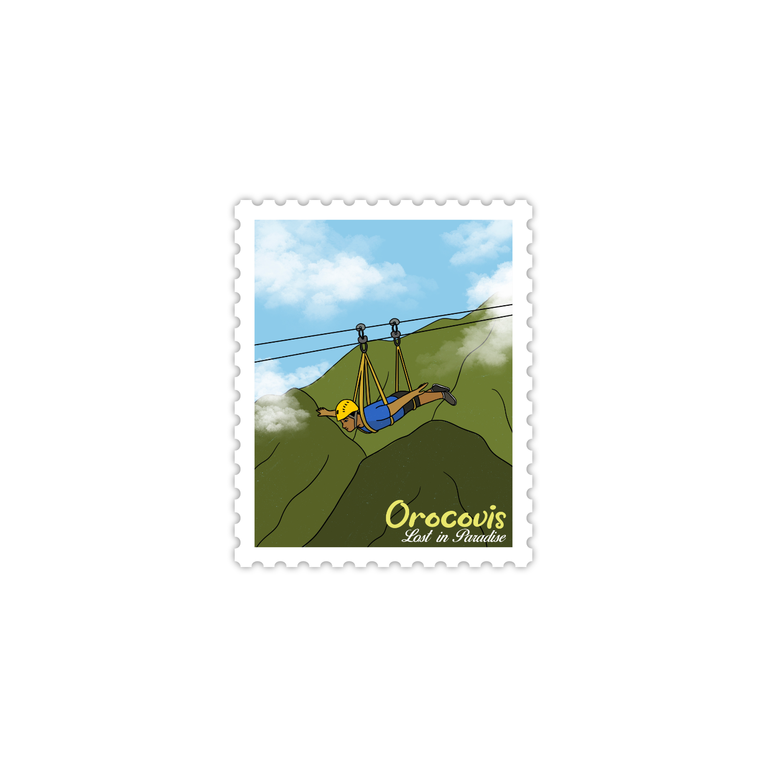 Puerto Rico, Puro Paradise, stickers, stamps, stamp book, book, cities, towns, collectibles, Orocovis, stamp, sticker