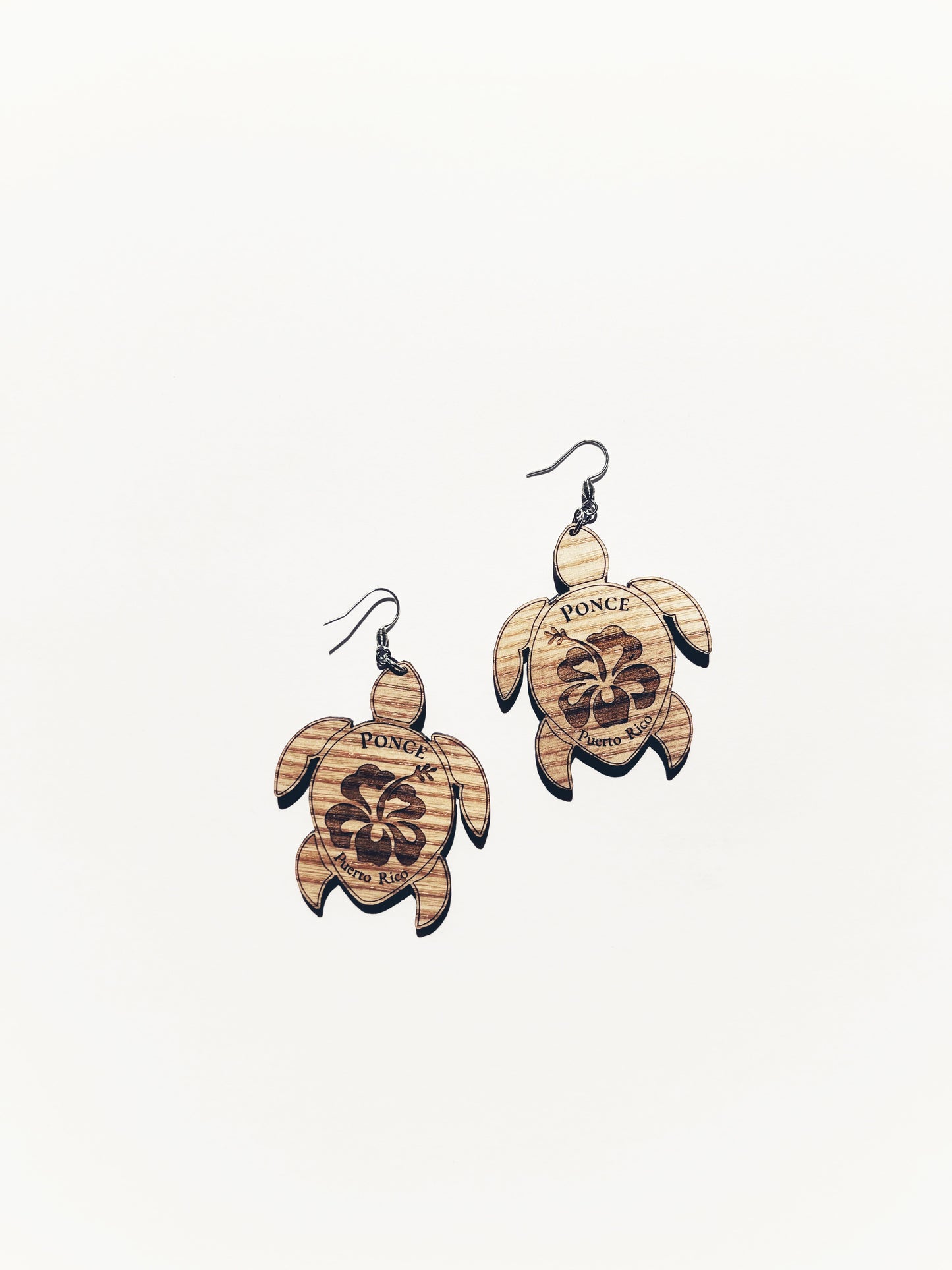 Ponce Sea Turtle Wooden Earrings