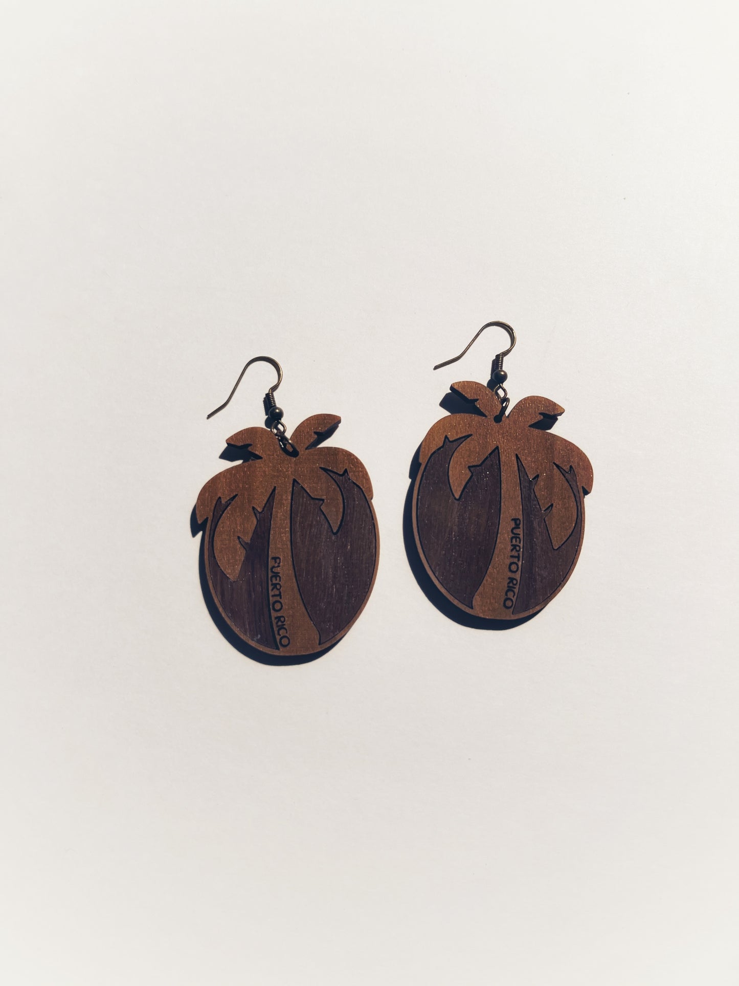 Palm Tree Wooden Earrings