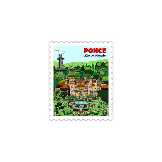 Puerto Rico, Puro Paradise, stickers, stamps, stamp book, book, cities, towns, collectibles, Ponce, stamp, sticker