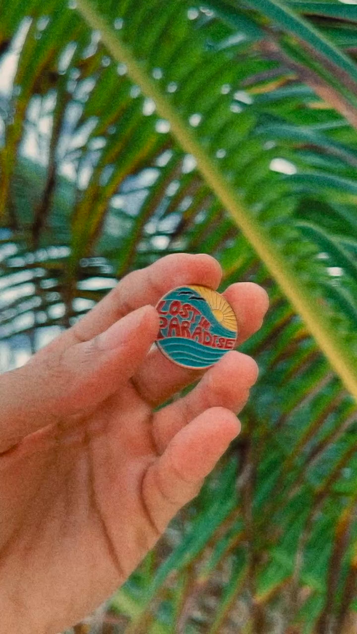 Puerto Rico, Lost In Paradise, Puro Paradise, lapel pin, metal pin, pin