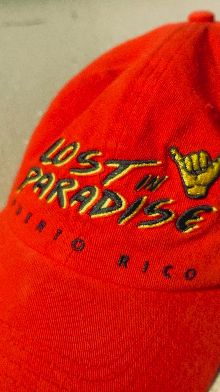 Lost in Paradise, Classic, Puro Paradise, Puerto Rico, dad hat, clothing, blue, hat, Shaka hand