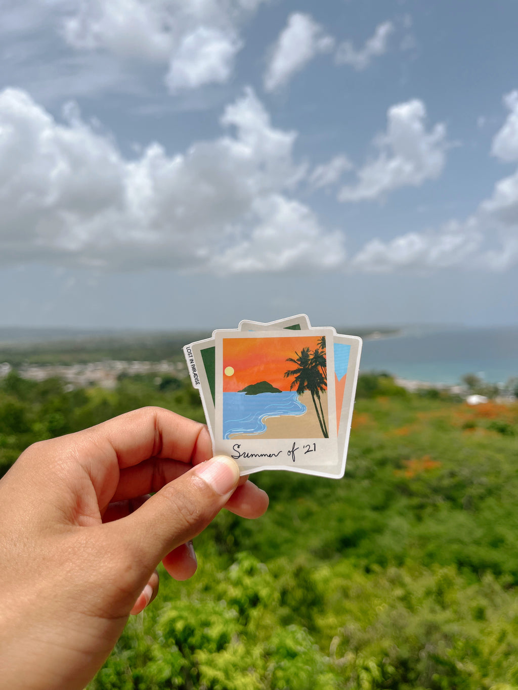 Polaroid Pictures, Polaroid, 
Photos, Sticker, Island,  beach, Puerto Rico, puro paradise, sticker, premium, waterproof, weatherproof