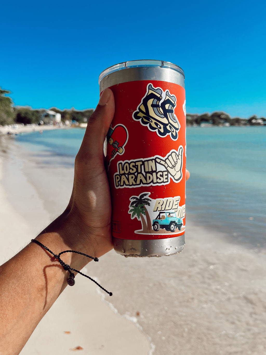 Puerto Rico Lost In Paradise shaka hand adventure sticker