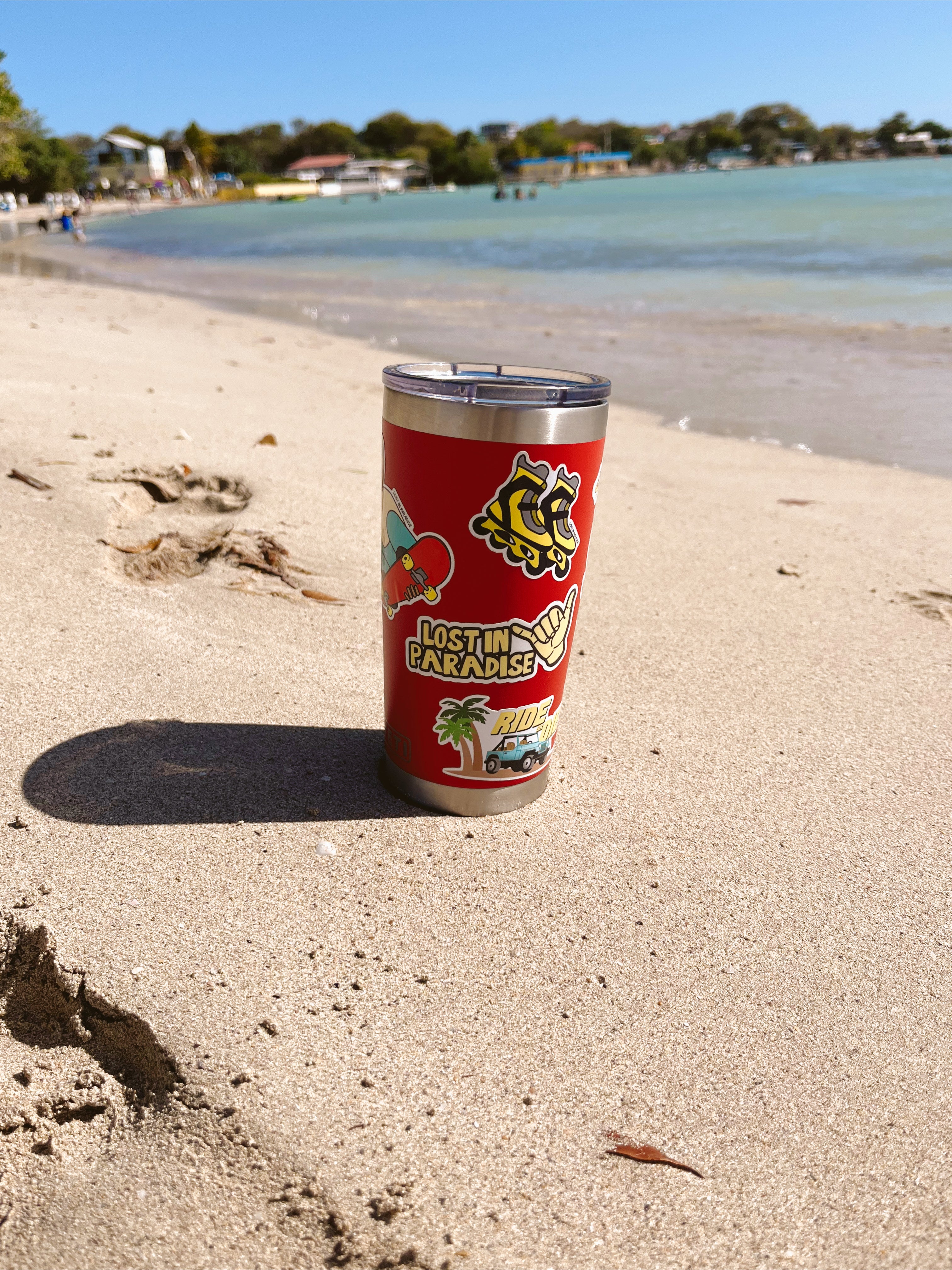 Puerto Rico Lost In Paradise shaka hand adventure sticker