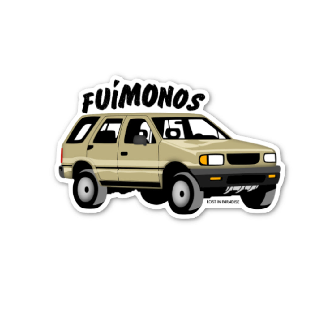 Road Trip, Fuimonos, pathfinder, suv,  Puerto Rico, sticker, Puro Paradise, premium, waterproof, weatherproof 