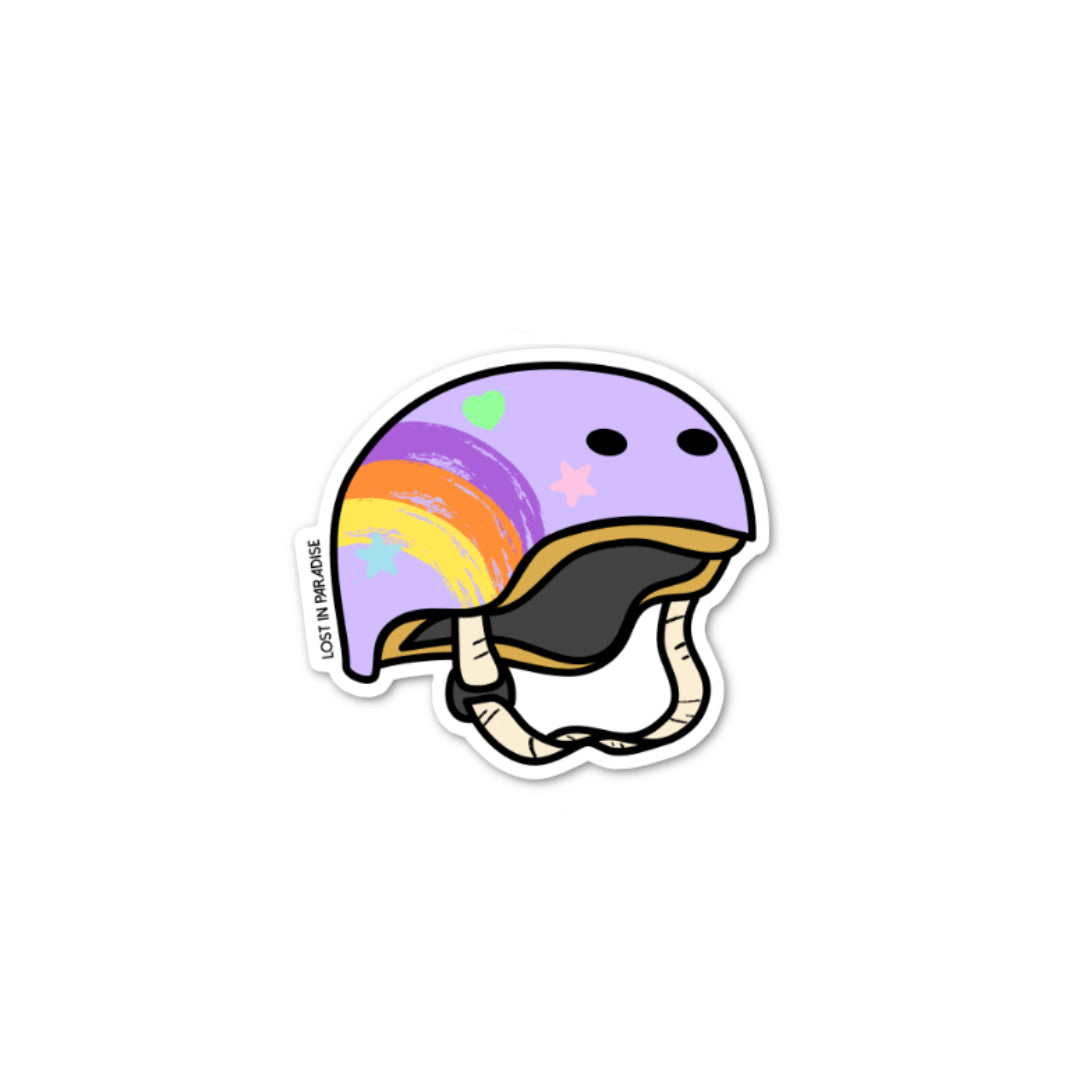 Girl Helmet Sticker