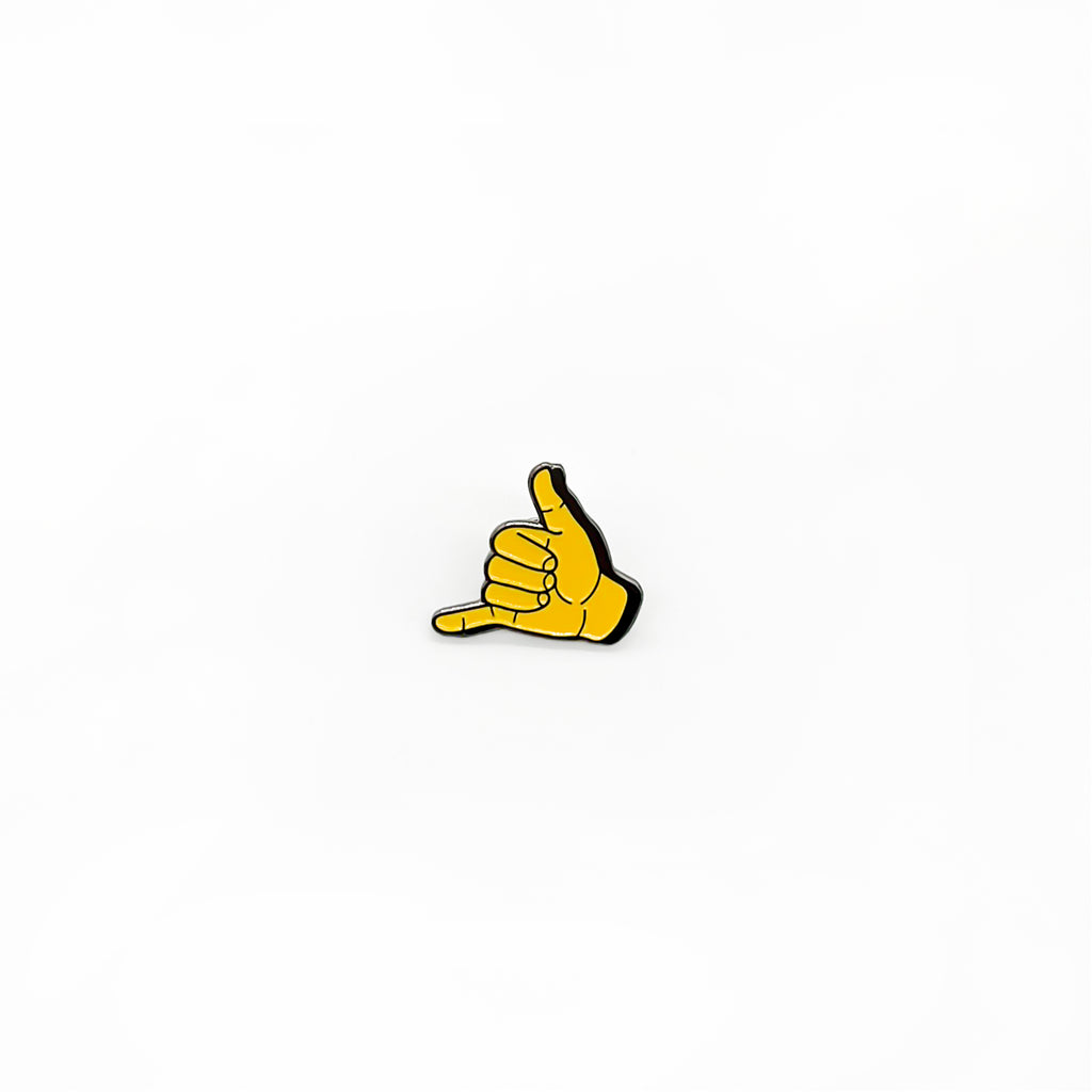 Puerto Rico, Puro Paradise, lapel pin, metal pin, pin, shaka hand, hang loose