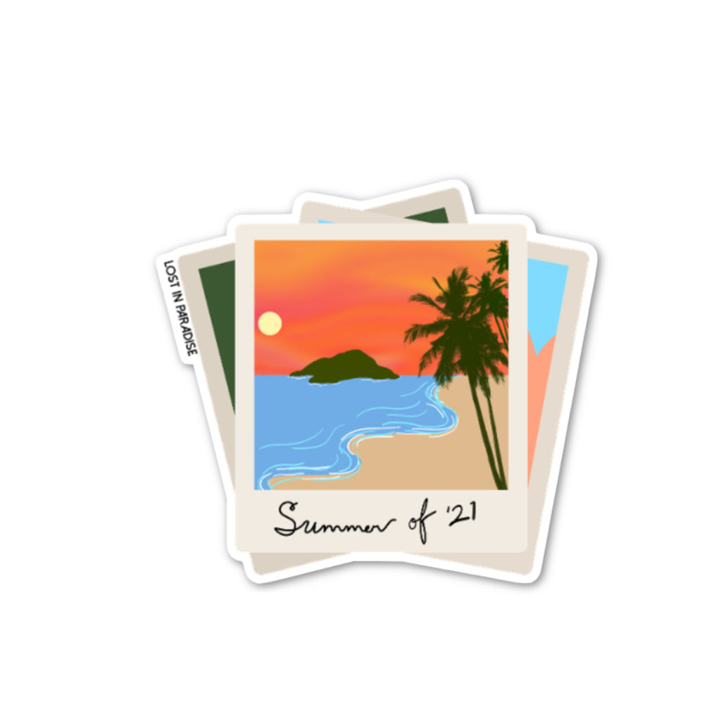 Polaroid Pictures, Polaroid, 
Photos, Sticker, Island,  beach, Puerto Rico, puro paradise, sticker, premium, waterproof, weatherproof