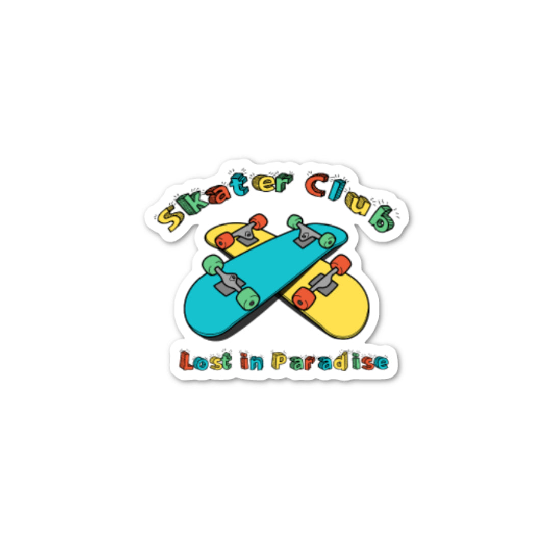 Skateboard Helmet Sticker Skater Club Skating Skate Puerto Rico Lost In Paradise