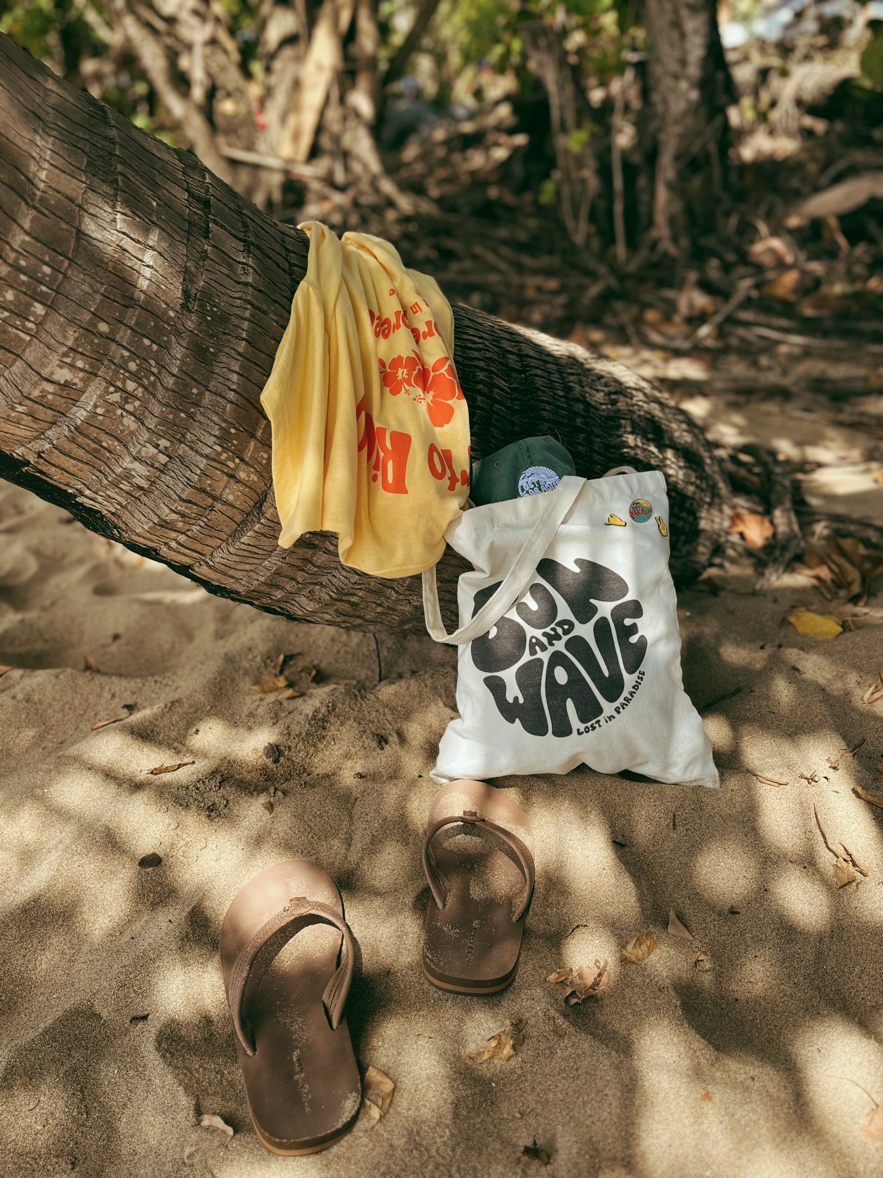 Puerto Rico, Puro Paradise, tote bags, bags, bag, totes, tote, Sun and Wave, canvas bag, flor de maga, sun, wave 